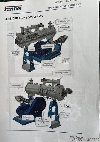 Εξωθητήρας με κλιματιστικό ατμού Farmet FE 500