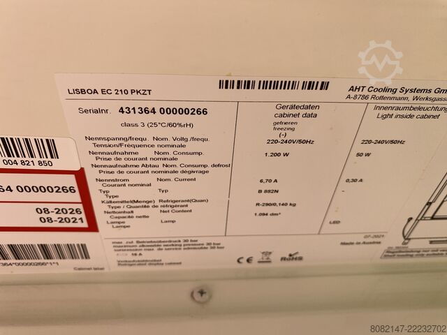 Thiết bị làm lạnh thương mại AHT Lisboa