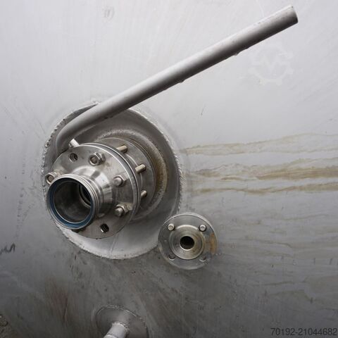 Reator a vácuo suspenso de 2410 litros, aquecível/resfriável, em V4A com agitador de viga. Roscher Apparatebau K0197