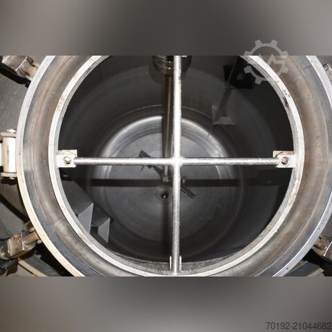 Reator a vácuo suspenso de 2410 litros, aquecível/resfriável, em V4A com agitador de viga. Roscher Apparatebau K0197