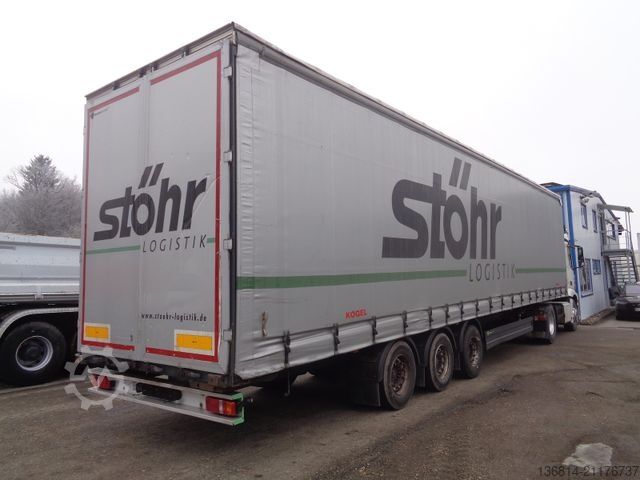 Atvira puspriekabė su tentu  SAPL 24 Mega Liftachse SAF 435/50 R19,5