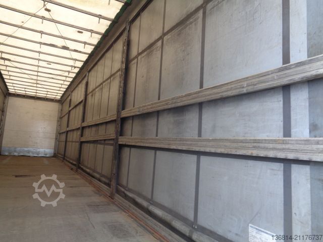 Atvira puspriekabė su tentu  SAPL 24 Mega Liftachse SAF 435/50 R19,5