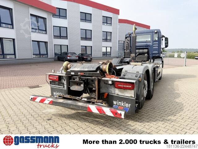 Kamion s kipom s pomičnim kontejnerom MAN TGS 26.420 6x2-4 BL Hiab ULT 21-59-M-ITF,