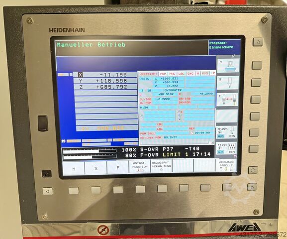 Vertical CNC machining center (VMC) AWEA BM-1600 Heidenhain iTNC530 IKZ