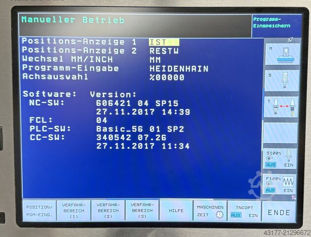 Vertical CNC machining center (VMC) AWEA BM-1600 Heidenhain iTNC530 IKZ