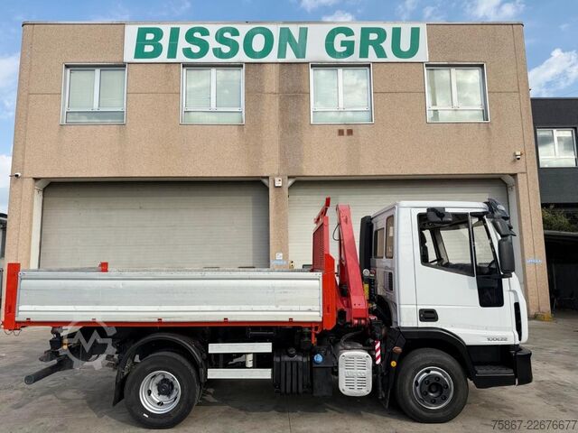 CAMION AVEC GRUE ET BENNE Iveco EUROCARGO ML 100E22