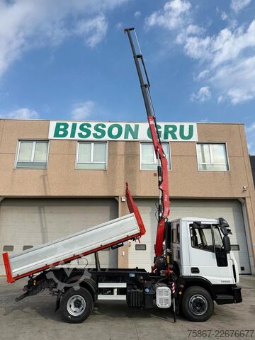 CAMION AVEC GRUE ET BENNE Iveco EUROCARGO ML 100E22