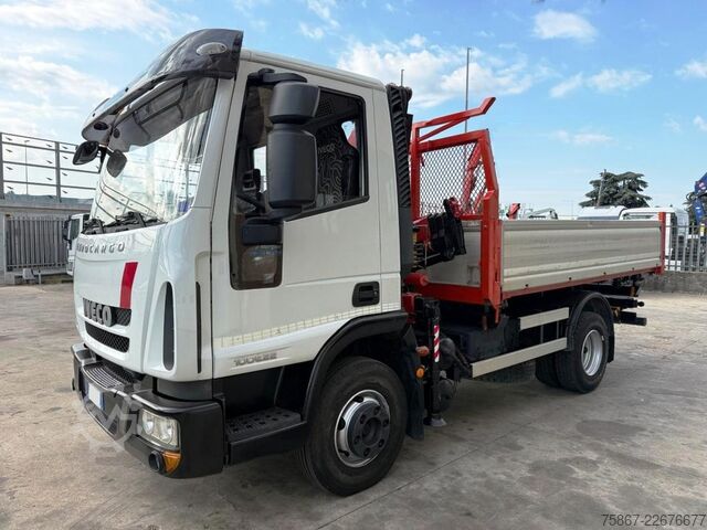 CAMION AVEC GRUE ET BENNE Iveco EUROCARGO ML 100E22