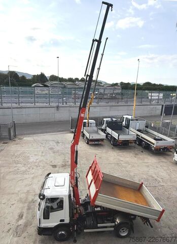 CAMION AVEC GRUE ET BENNE Iveco EUROCARGO ML 100E22