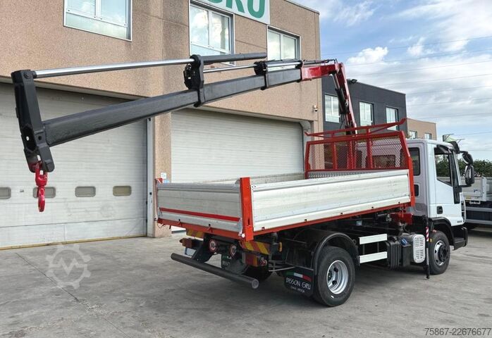 CAMION AVEC GRUE ET BENNE Iveco EUROCARGO ML 100E22
