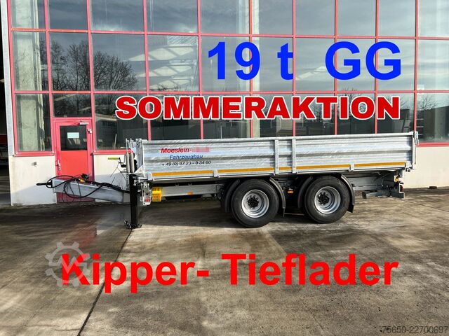 Kiper prikolica Möslein TTD 19 B  19 t Tandemkipper- Tieflader, Breitbereifung
