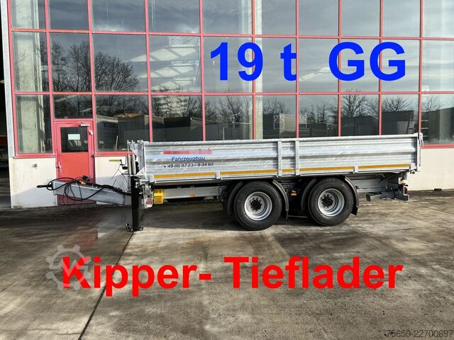 Kiper prikolica Möslein TTD 19 B  19 t Tandemkipper- Tieflader, Breitbereifung
