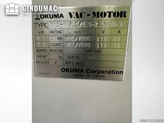 অনুভূমিক টার্নিং মেশিন Okuma LT 10-M