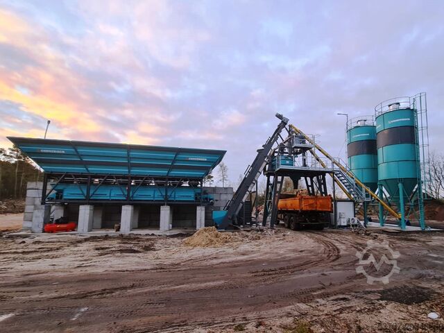 Betona maisīšanas rūpnīca / betona rūpnīca CONSTMACH Concrete Plant 60 M3/H Compact Concrete Plant