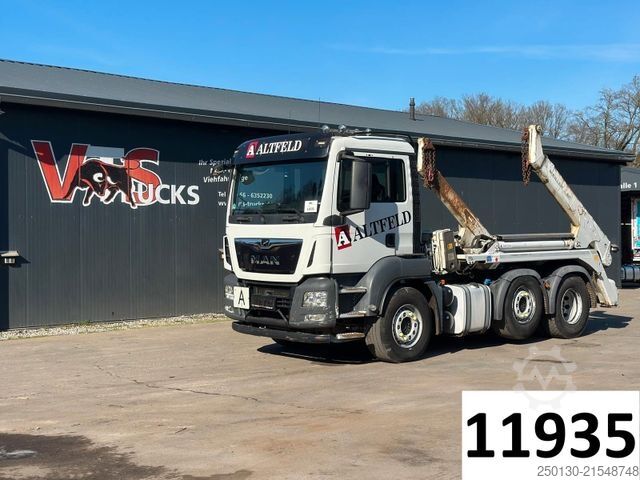 کامیون کمپرسی MAN TGS 26.420 6x2 BL MEILLER AK12 Absetzer