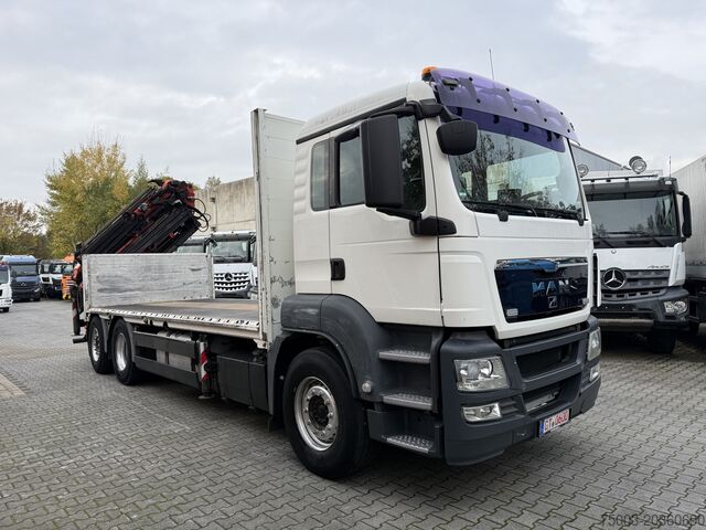 شاحنة مسطحة MAN TGS 26.360 6X2 Palfinger 27002 bis 26.5 Meter