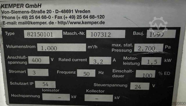 Penghisap asap las KEMPER 82150101