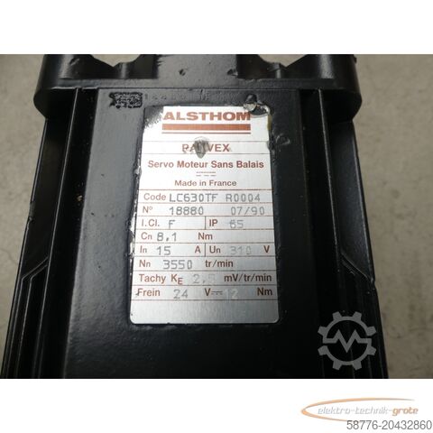 Motor  Alsthom Parvex LC630TF R0004 Servomotor SN: 18880