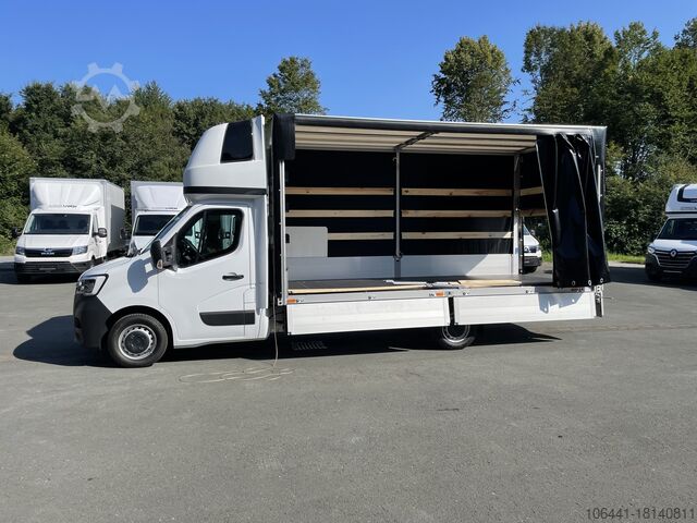 Transporter with flatbed & tarpaulin RENAULT Master RED/Pritsche Plane/höhe Verstellbar