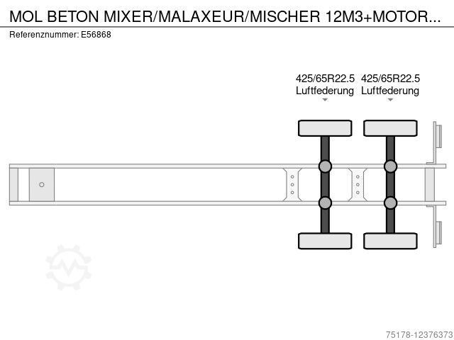  MOL BETON MIXER/MALAXEUR/MISCHER 12M3 MOTOR/MOTEU