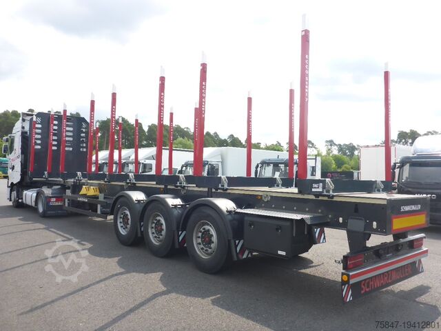 Transport de bois semi-remorque Schwarzmüller Y-Serie Plateau für Langholztransporte