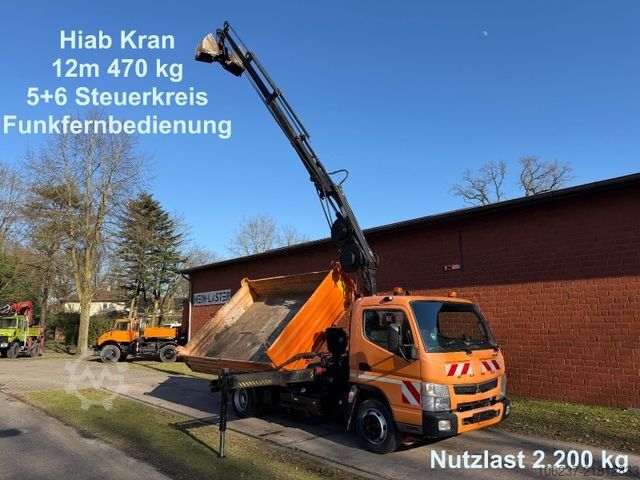 Autoutilitară basculantă trilaterală FUSO Canter 7C18 3 S-Kipper /Hiab 055 12m 500 kg