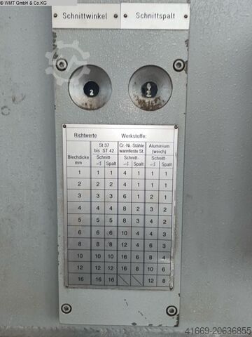 Cizalla de guillotina - hidráulica GWF S16 - 3000