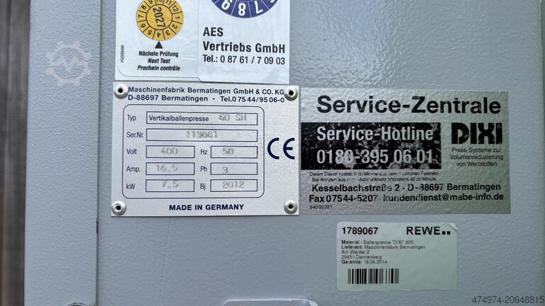 Prensa empacadora de residuos prensa de reciclaje DIXI 60 SH