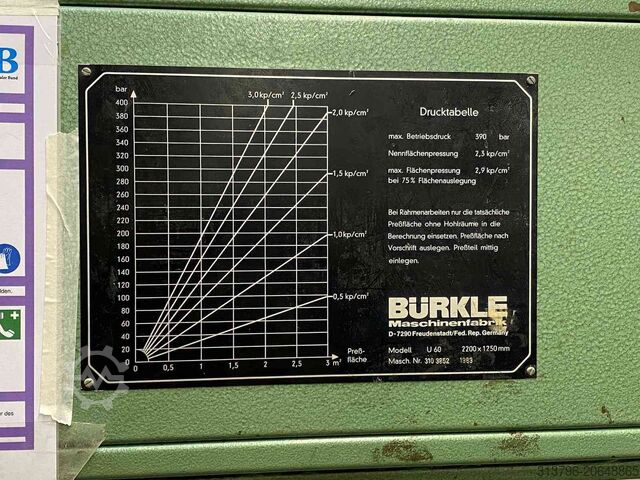 Presă furnir Bürkle U60