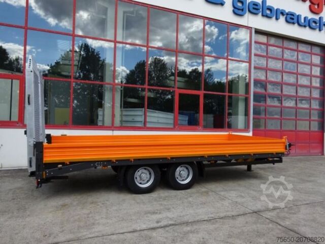Low loader trailer Möslein TTT-11 6,20 Orange Neuer Tandemtieflader