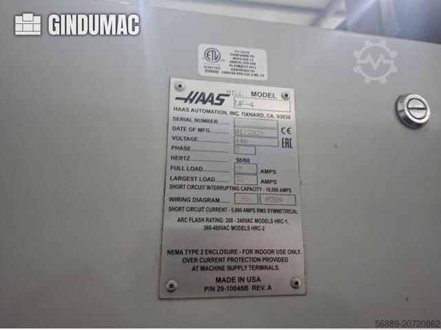 Centro de usinagem vertical HAAS VF-4