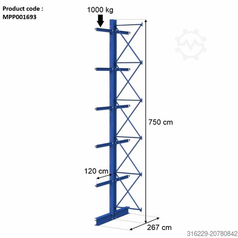 양면 STOW 캐니틸레버 선반 Stow 