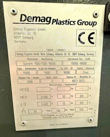 Spritzgießmaschine DEMAG System 1500/1500-16000