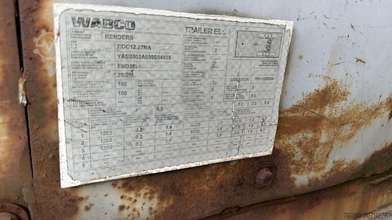 Συρόμενοι μουσαμάδες Renders ROC12.27N (BELGIAN TRAILER / DISC BRAKES / FREI...