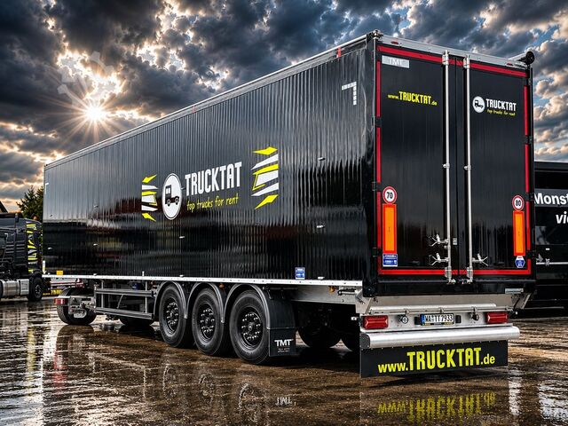 Walking floor semitrailer  TMT 92 cbm, Lift- u Lenkachse, Schutzplane links
