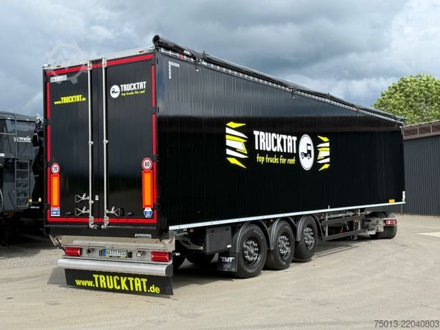 Walking floor semitrailer  TMT 92 cbm, Lift- u Lenkachse, Schutzplane links