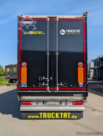Walking floor semitrailer  TMT 92 cbm, Lift- u Lenkachse, Schutzplane links