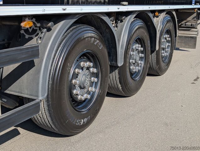Walking floor semitrailer  TMT 92 cbm, Lift- u Lenkachse, Schutzplane links