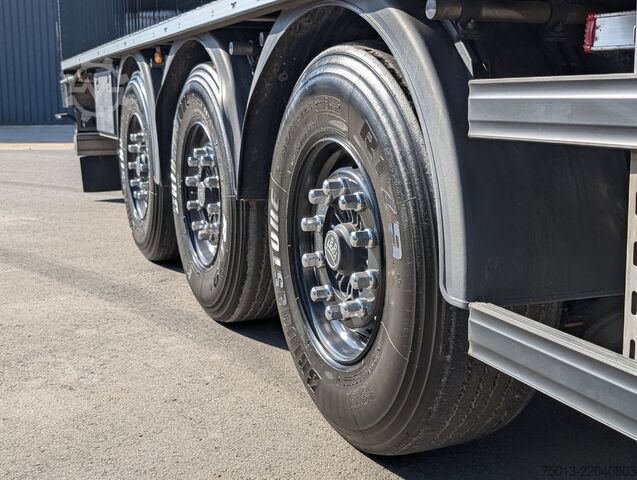 Walking floor semitrailer  TMT 92 cbm, Lift- u Lenkachse, Schutzplane links