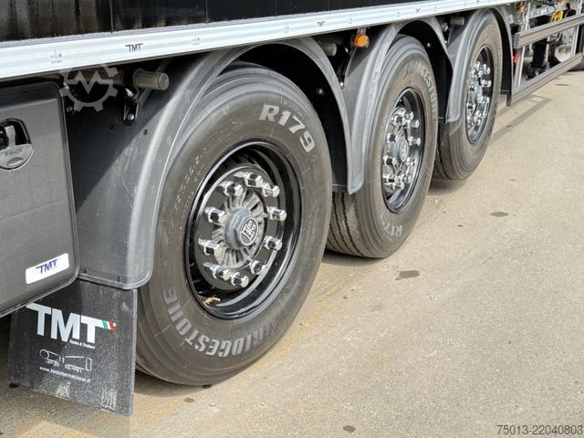 Walking floor semitrailer  TMT 92 cbm, Lift- u Lenkachse, Schutzplane links