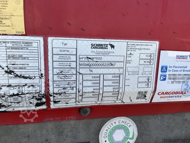 Kofer Schmitz Cargobull SCB S2 / Box Trailer / 2 axle Disk / NL Trailer...