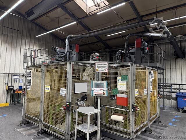 Automatic robotic shot blasting machine Rösler Doppel-Strahlanlage