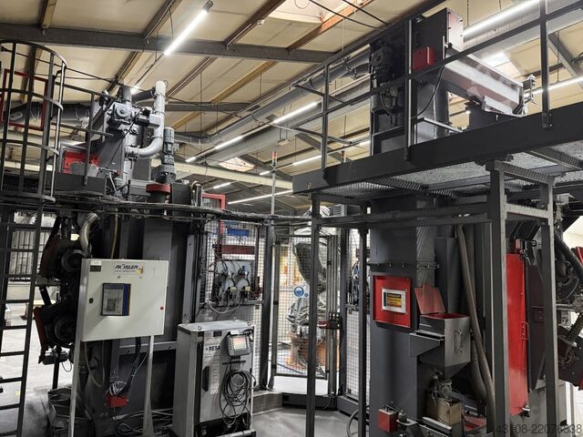 Automatic robotic shot blasting machine Rösler Doppel-Strahlanlage