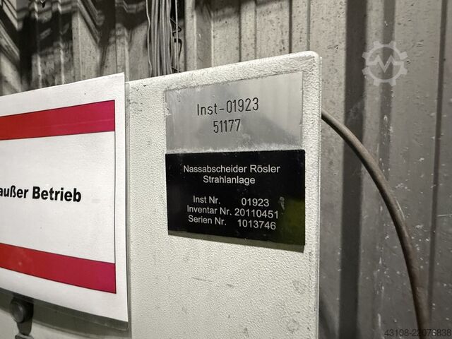 Automatic robotic shot blasting machine Rösler Doppel-Strahlanlage