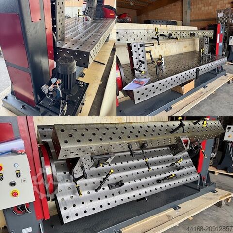 Mesa de soldadura Protec 3 Achs Hub Drehtisch KT 1000 HV mit Lochtisch