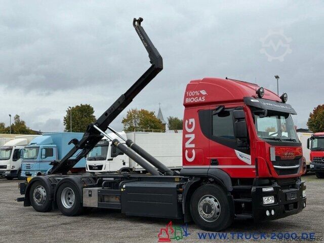 Xe tải ben móc container (roll-off) Iveco Stralis AT260 CNG Erdgas 6x2 Meiller RS2165 FB