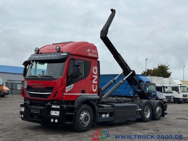 Xe tải ben móc container (roll-off) Iveco Stralis AT260 CNG Erdgas 6x2 Meiller RS2165 FB