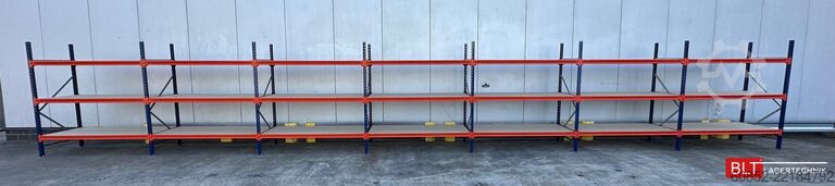 Regał magazynowy o szerokim rozstawie ca. 28,55 lfm. Weitspannregale H: 200 cm T: 80 cm , 400 kg Fachlast , 3 Ebenen