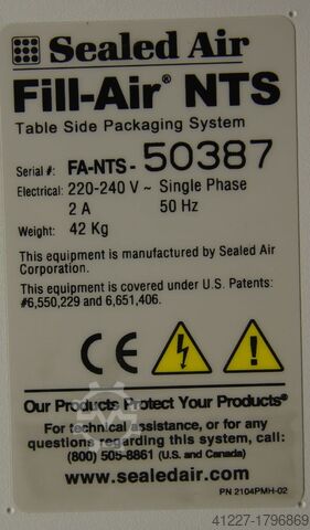 Air bag packaging system Sealed Air Fill Air-NTS
