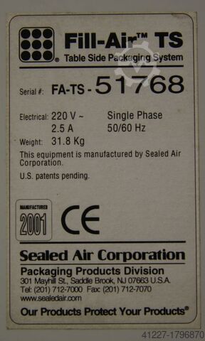 Air bag packaging system Sealed Air Fill Air-TS